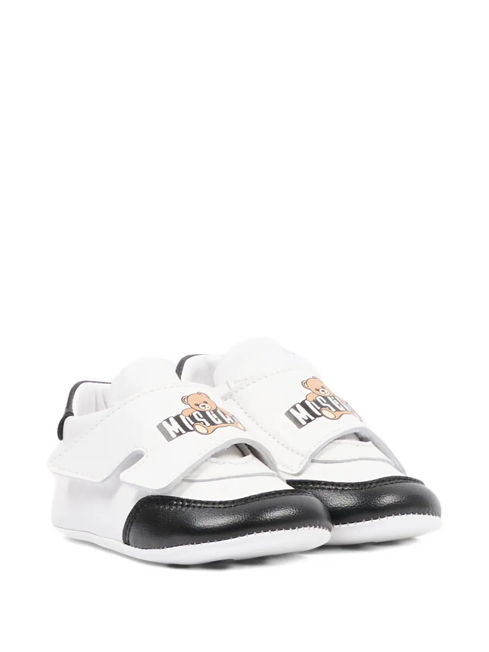 Moschino Kids logo-print pre-walkers Wit