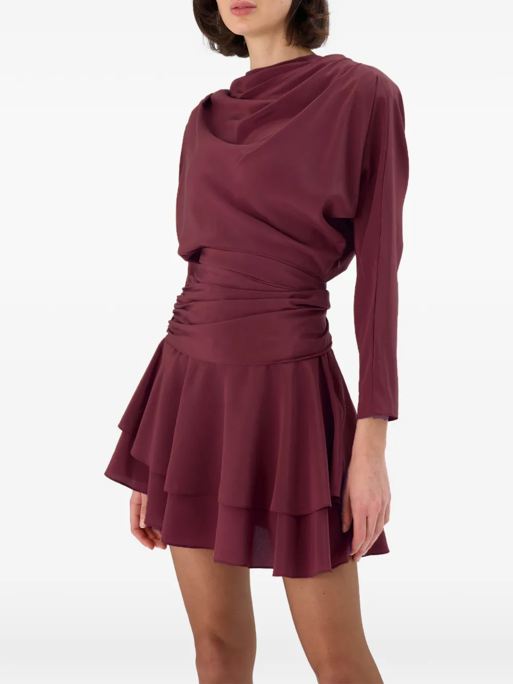 OCCLEUS Janis gedrapeerde mini-jurk Rood