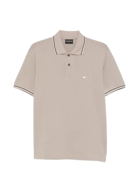 Emporio Armani piped cotton polo shirt