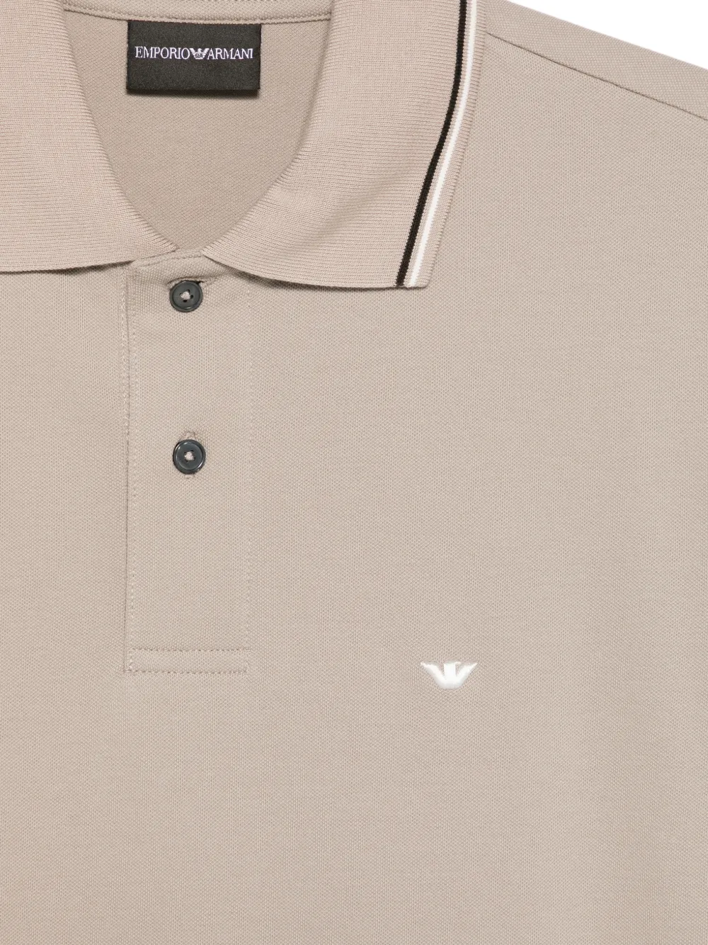 Emporio Armani Katoenen poloshirt met afwerking Grijs