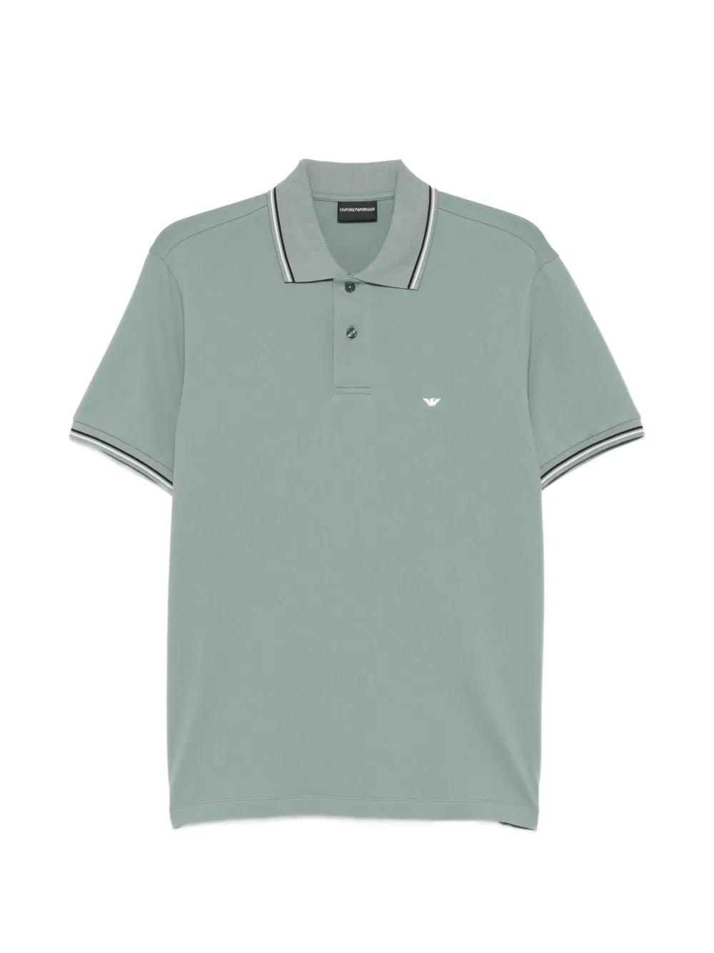 Emporio Armani Poloshirt mit Kontrastdetails - Grün
