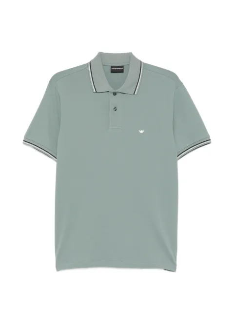 Emporio Armani tipped cotton polo shirt