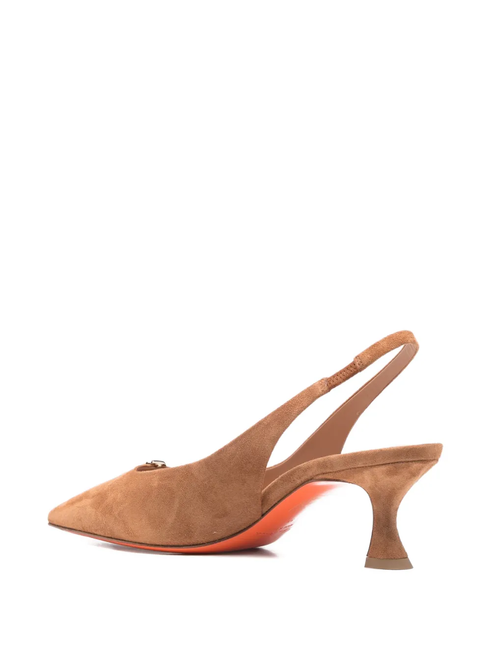 Santoni Suède slingback pumps Beige