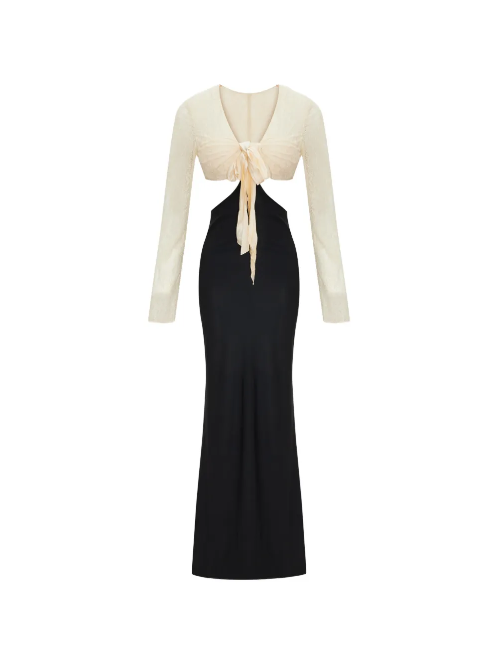 OCCLEUS Renee tie-fastening maxi dress - Black