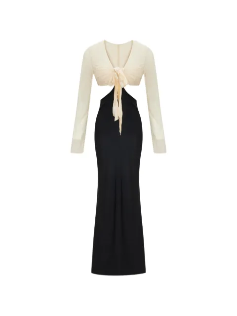 OCCLEUS Renee tie-fastening maxi dress