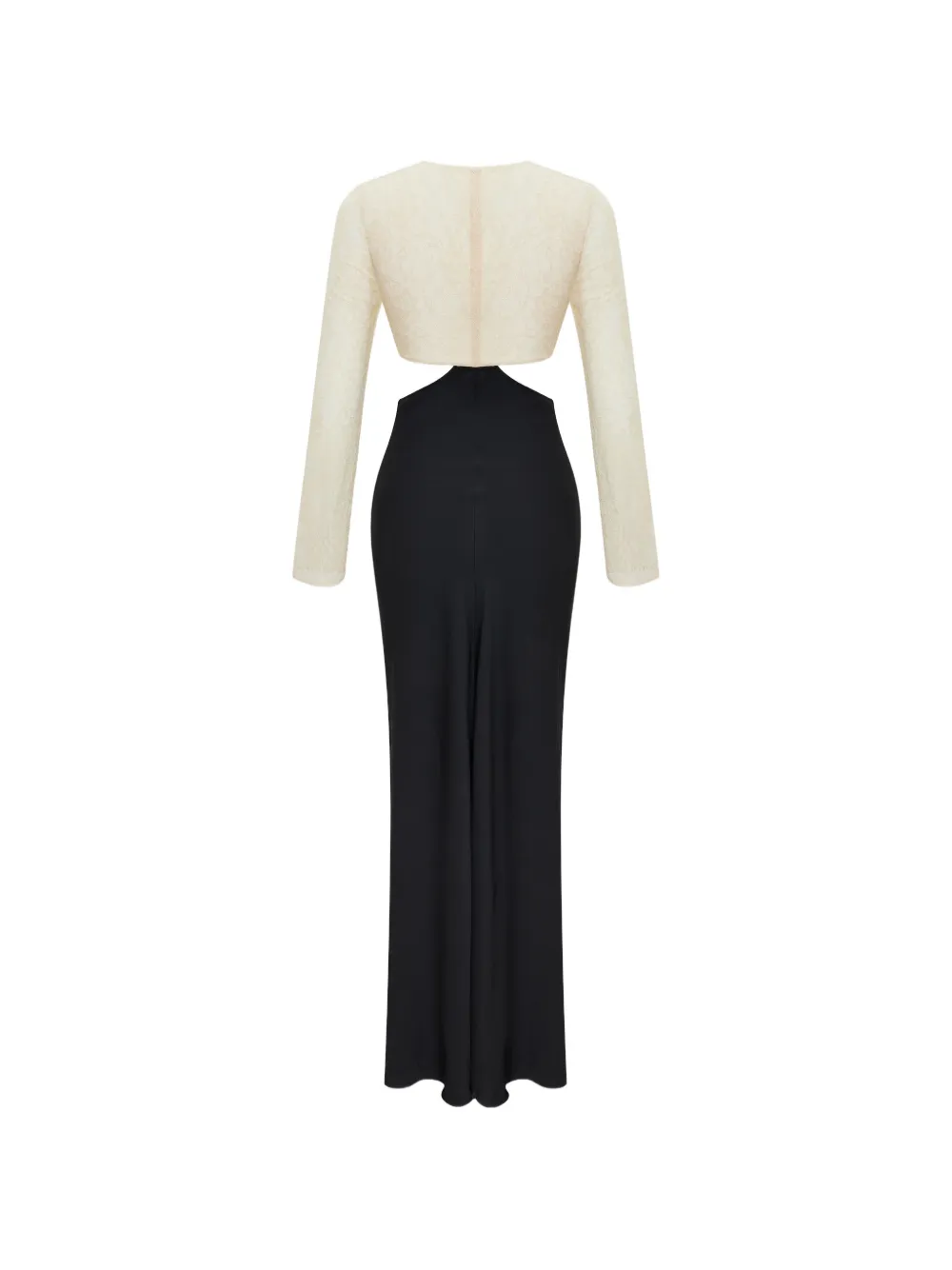 OCCLEUS Renee maxi-jurk met striksluiting Zwart