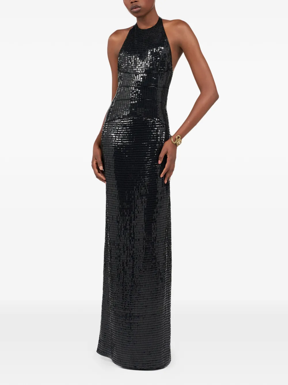 Roberto Cavalli Maxi-jurk met halternek Zwart