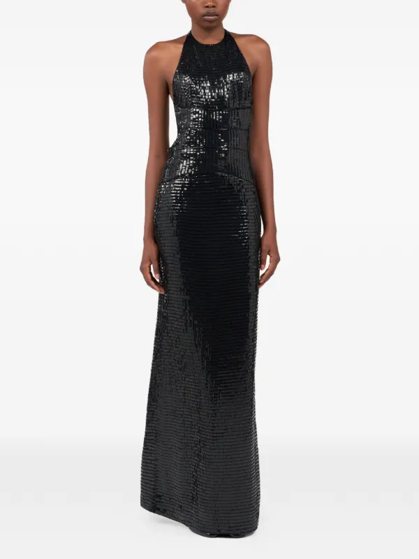Roberto Cavalli ホルターネック オープンバック マキシドレス 