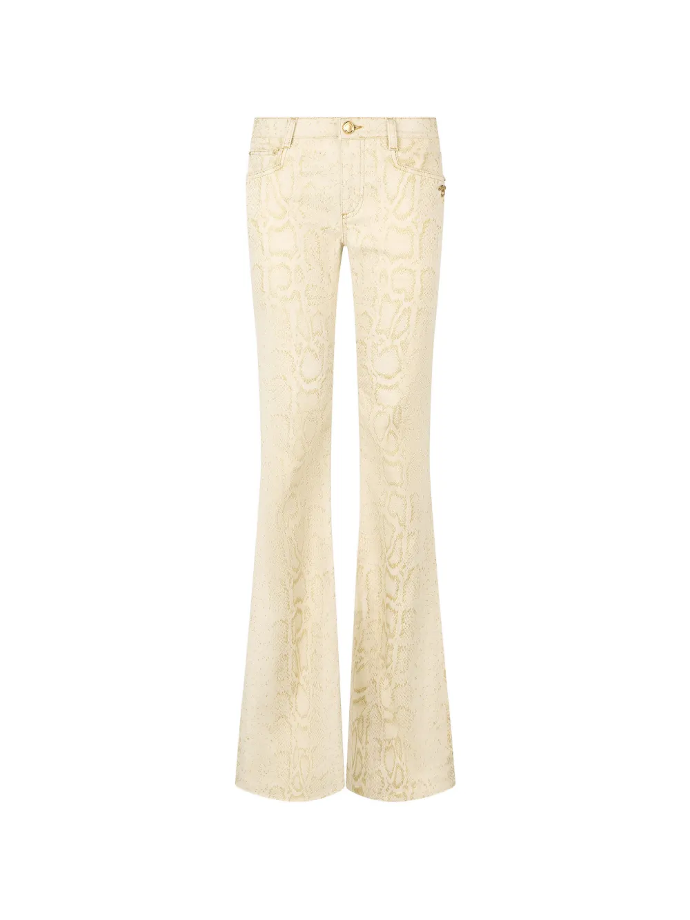 Roberto Cavalli animal-motif flared jeans - Oro
