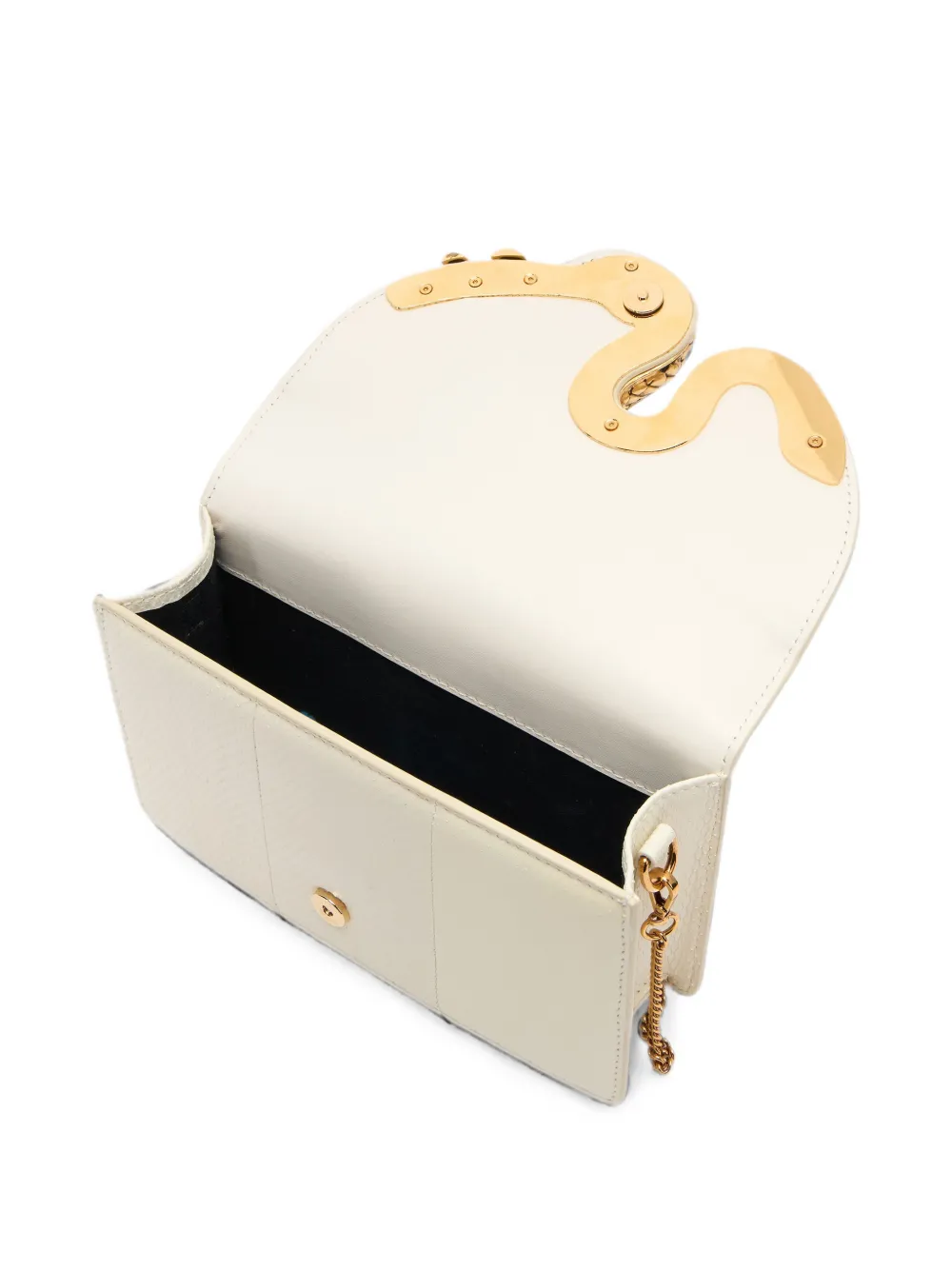 Roberto Cavalli Kleine tas met slangenpatroon Wit