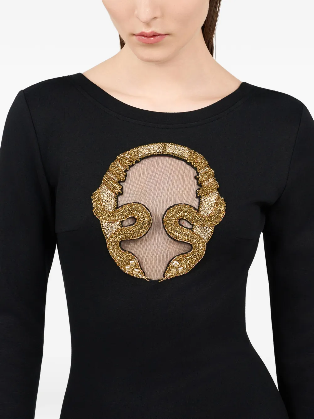 Roberto Cavalli Verfraaide mini-jurk Zwart
