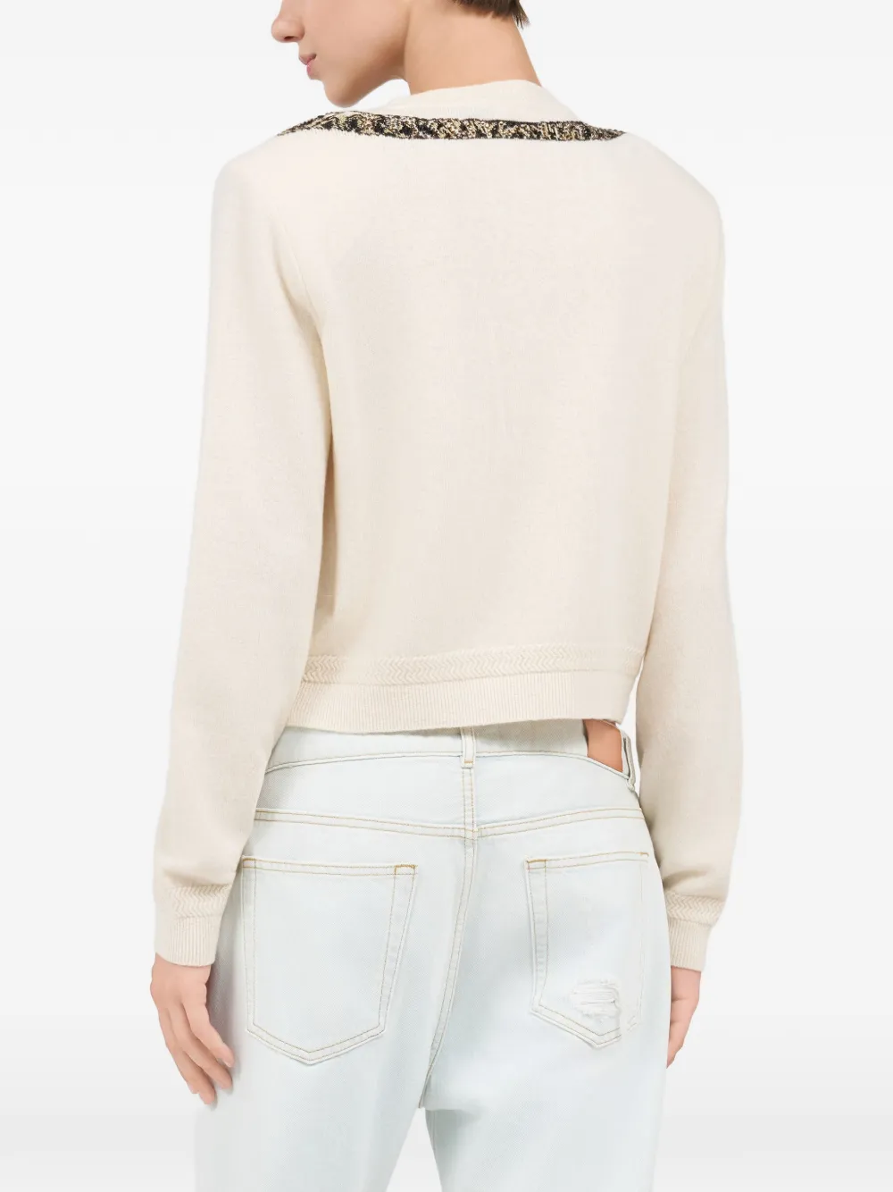 Roberto Cavalli Vest verfraaid met tijger Beige