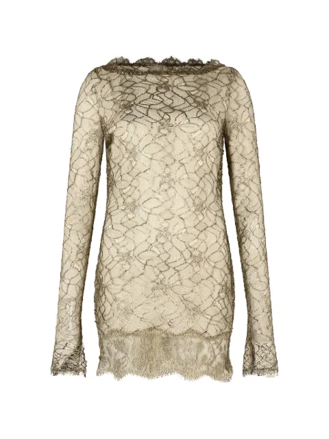 Roberto Cavalli vestido corto con encaje bordado