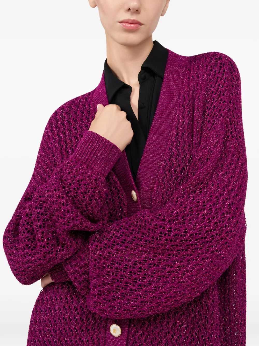 Roberto Cavalli Vest met V-hals Roze