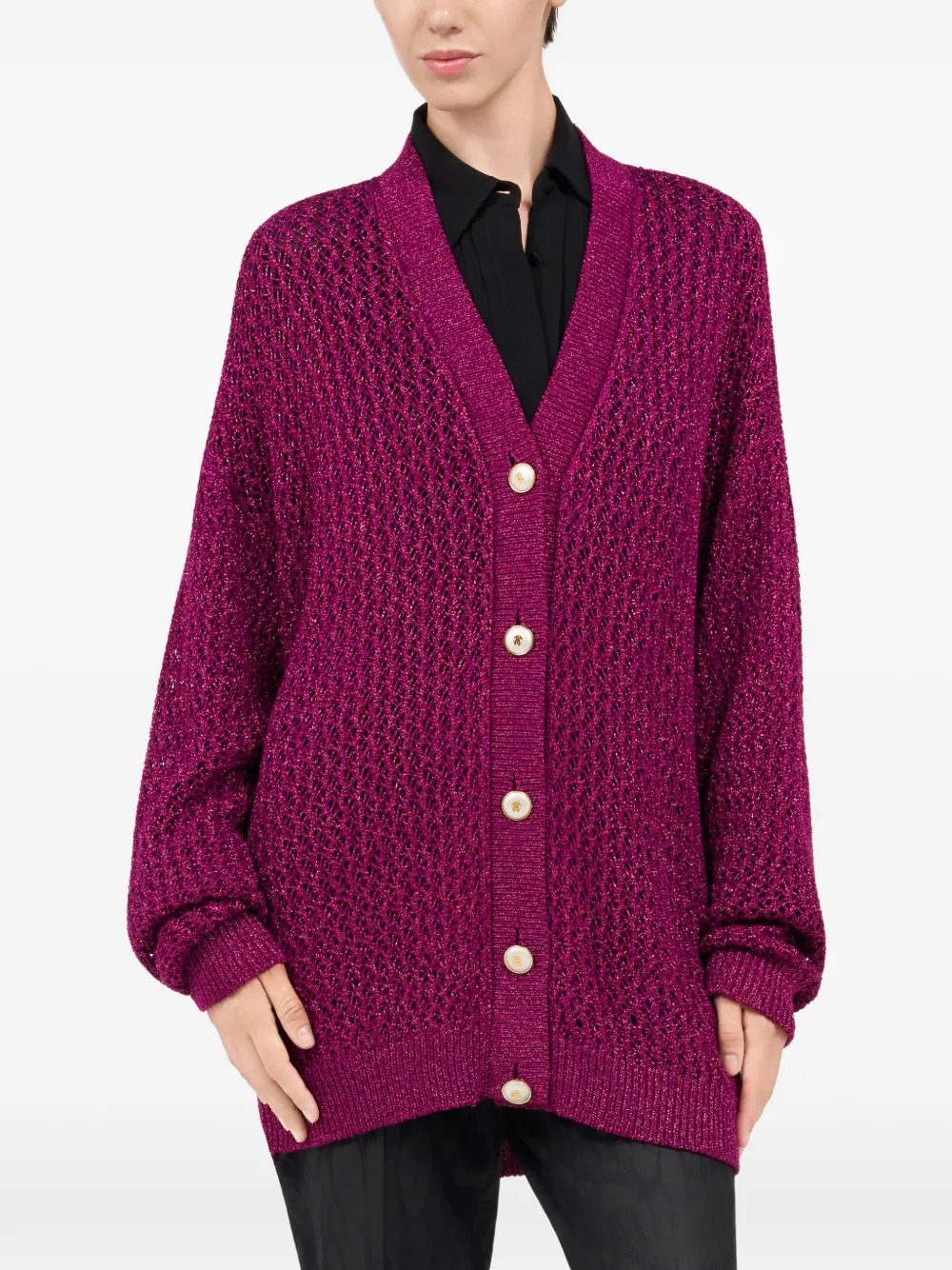Roberto Cavalli Vest met V-hals Roze