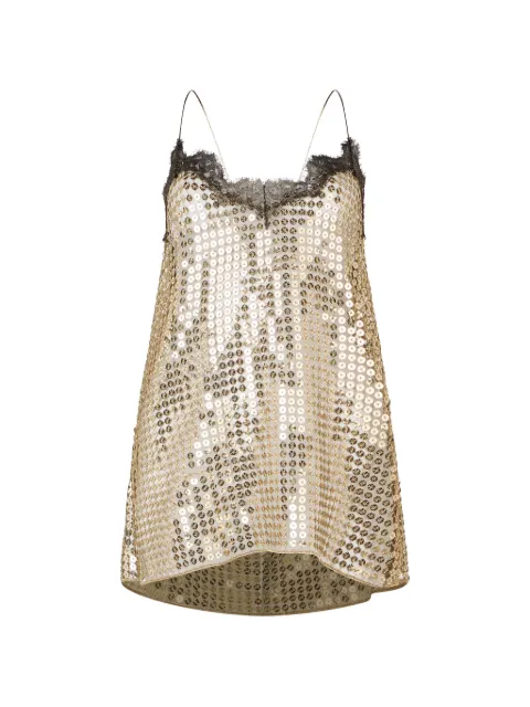 Roberto Cavalli lace sequin top