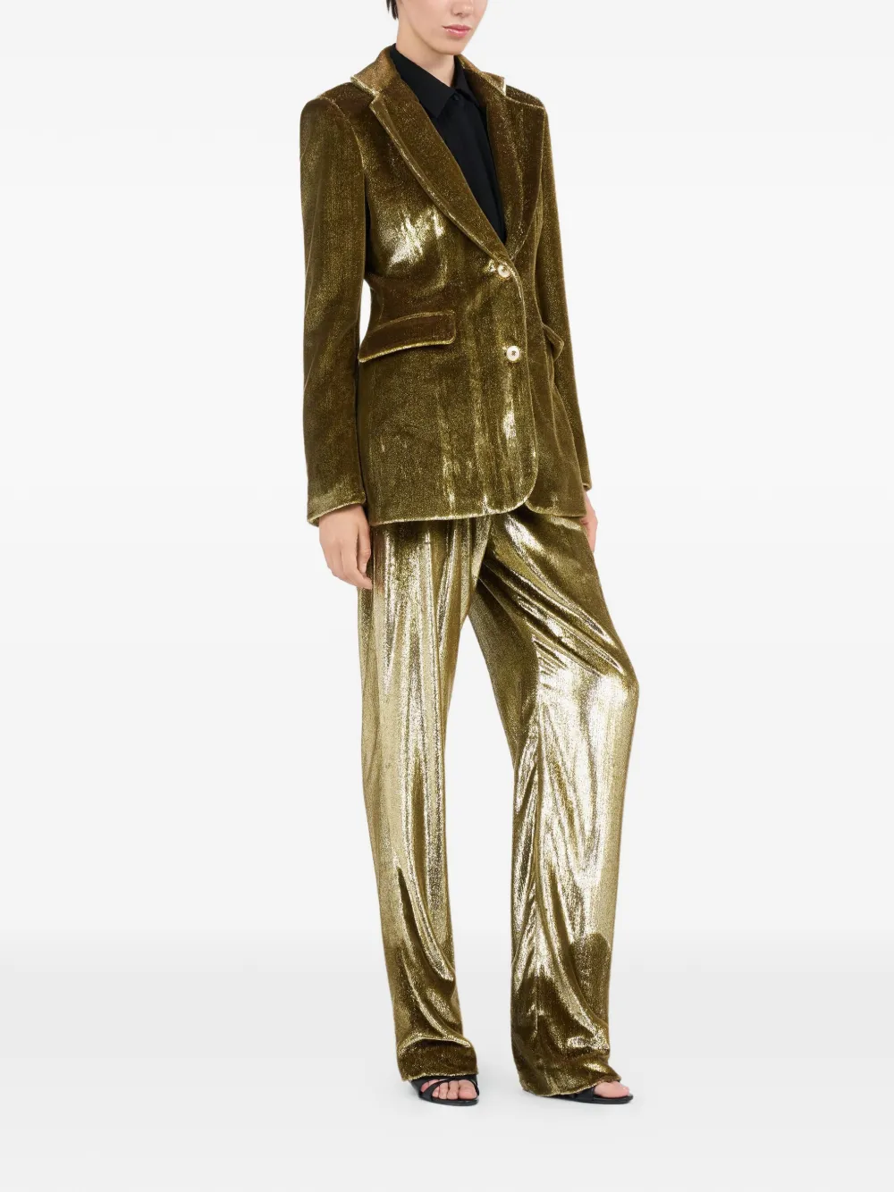 Roberto Cavalli Fluwelen blazer Goud