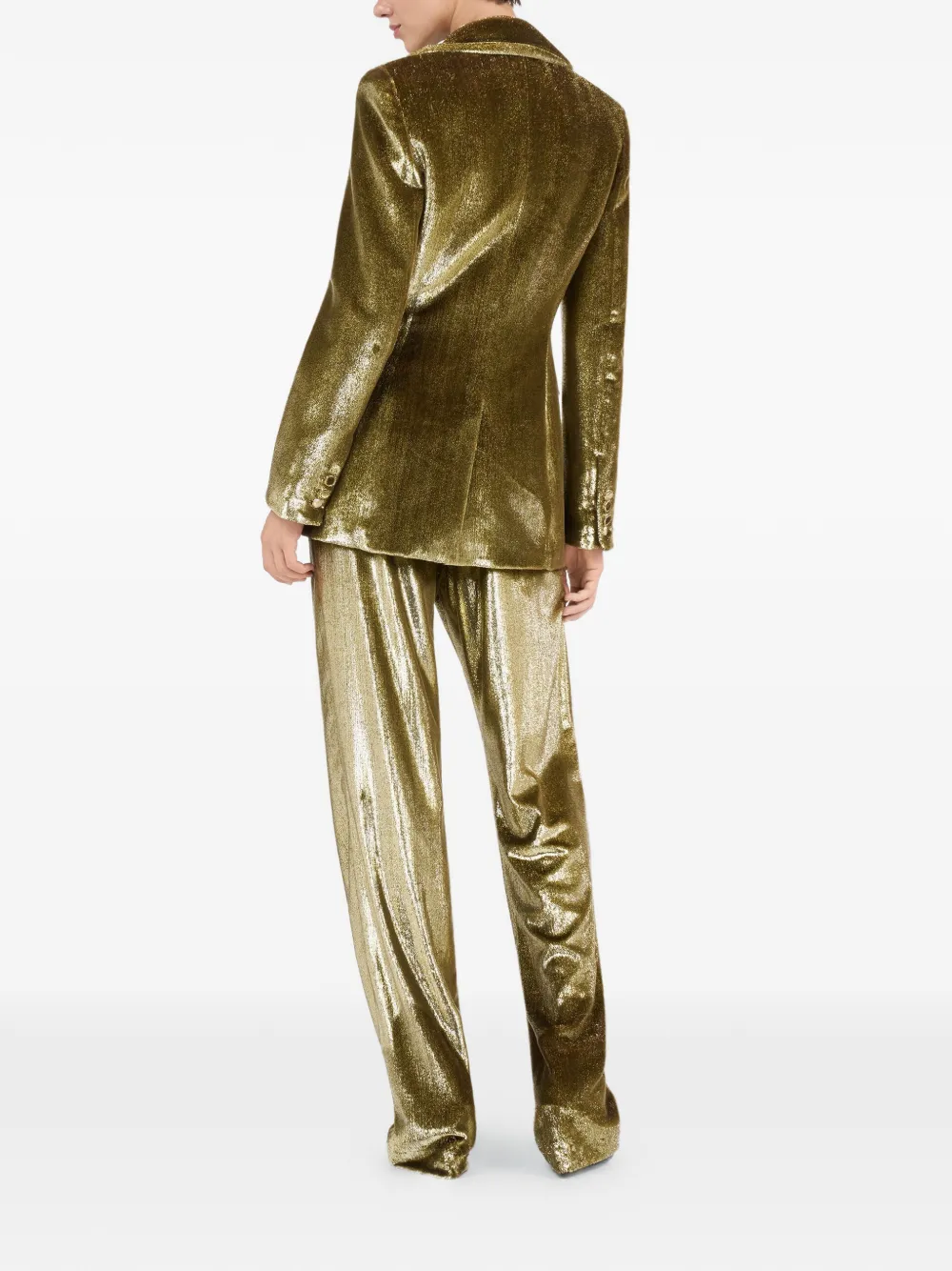 Roberto Cavalli Fluwelen blazer Goud