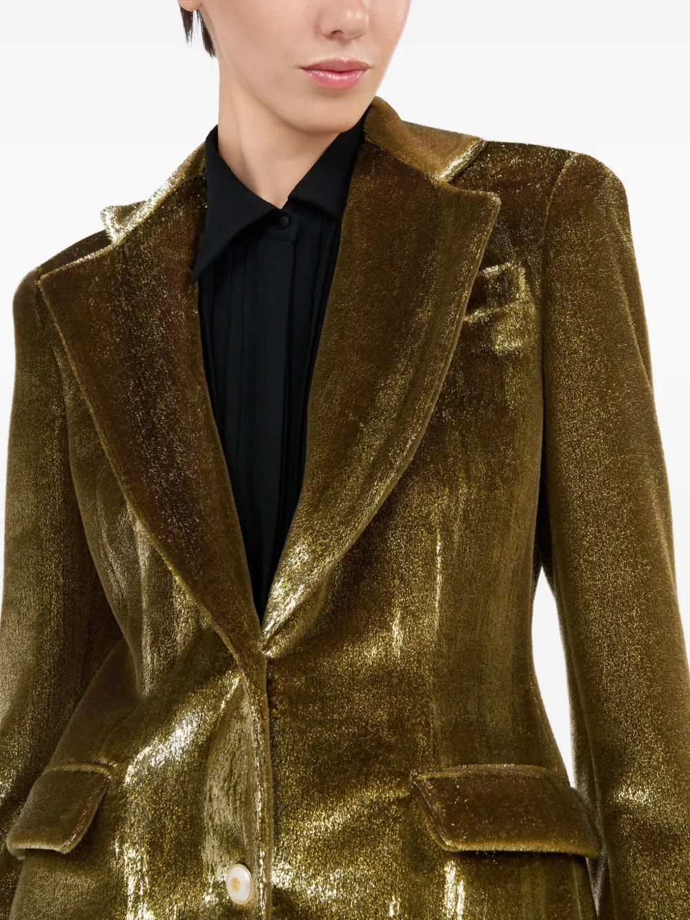 Roberto Cavalli Fluwelen blazer Goud