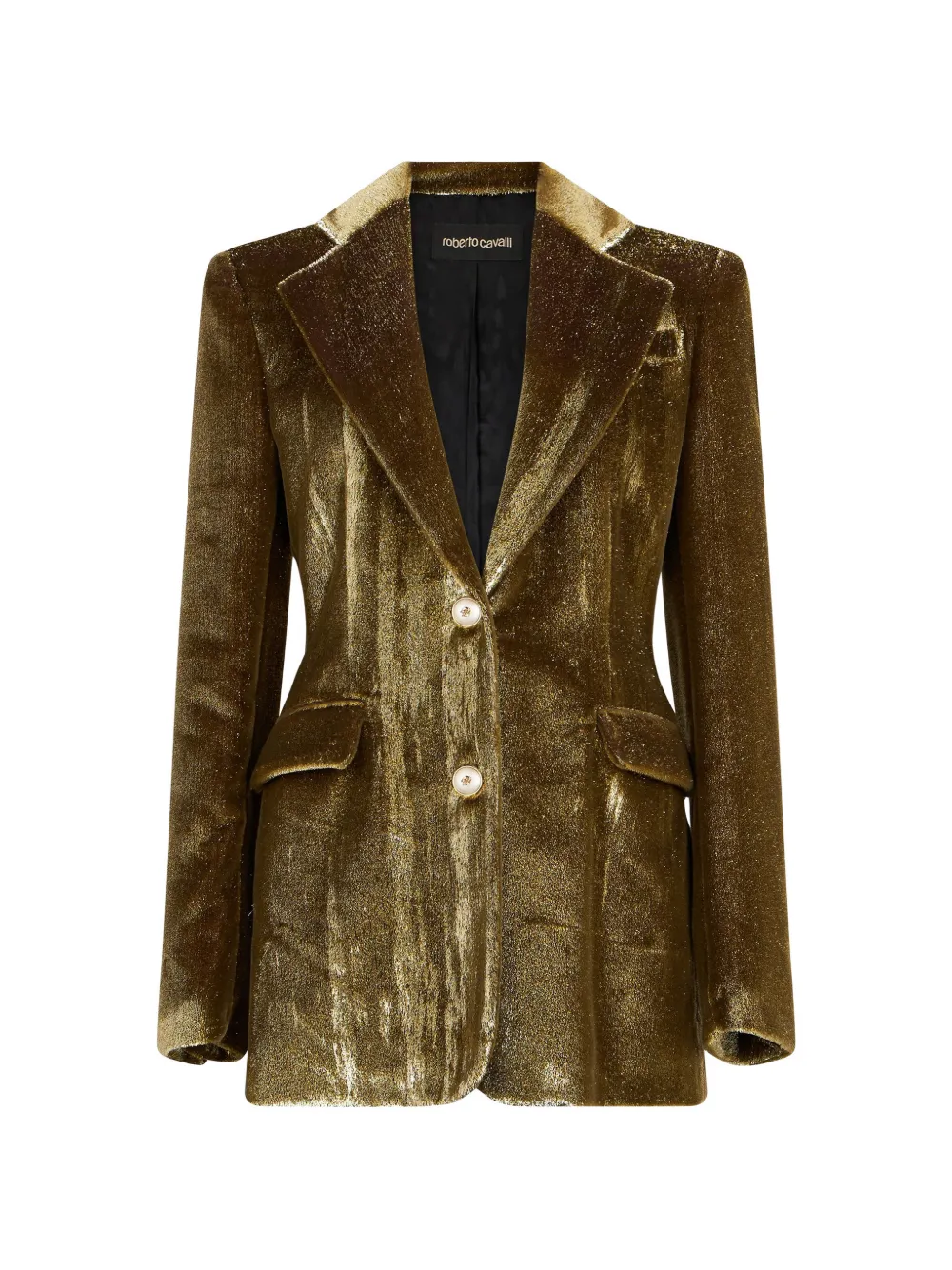 Roberto Cavalli velvet blazer - Gold