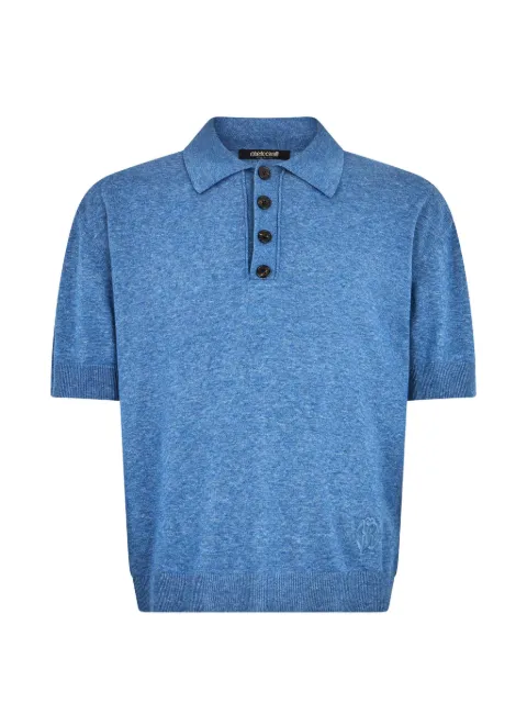Roberto Cavalli playera tipo polo con logo bordado