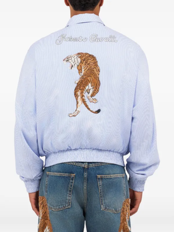 希少 roberto cavalli レオパードジャケット Gジャン Roberto Cavalli Baby Jaguar Reversible Jacket | Blue | FARFETCH ZA