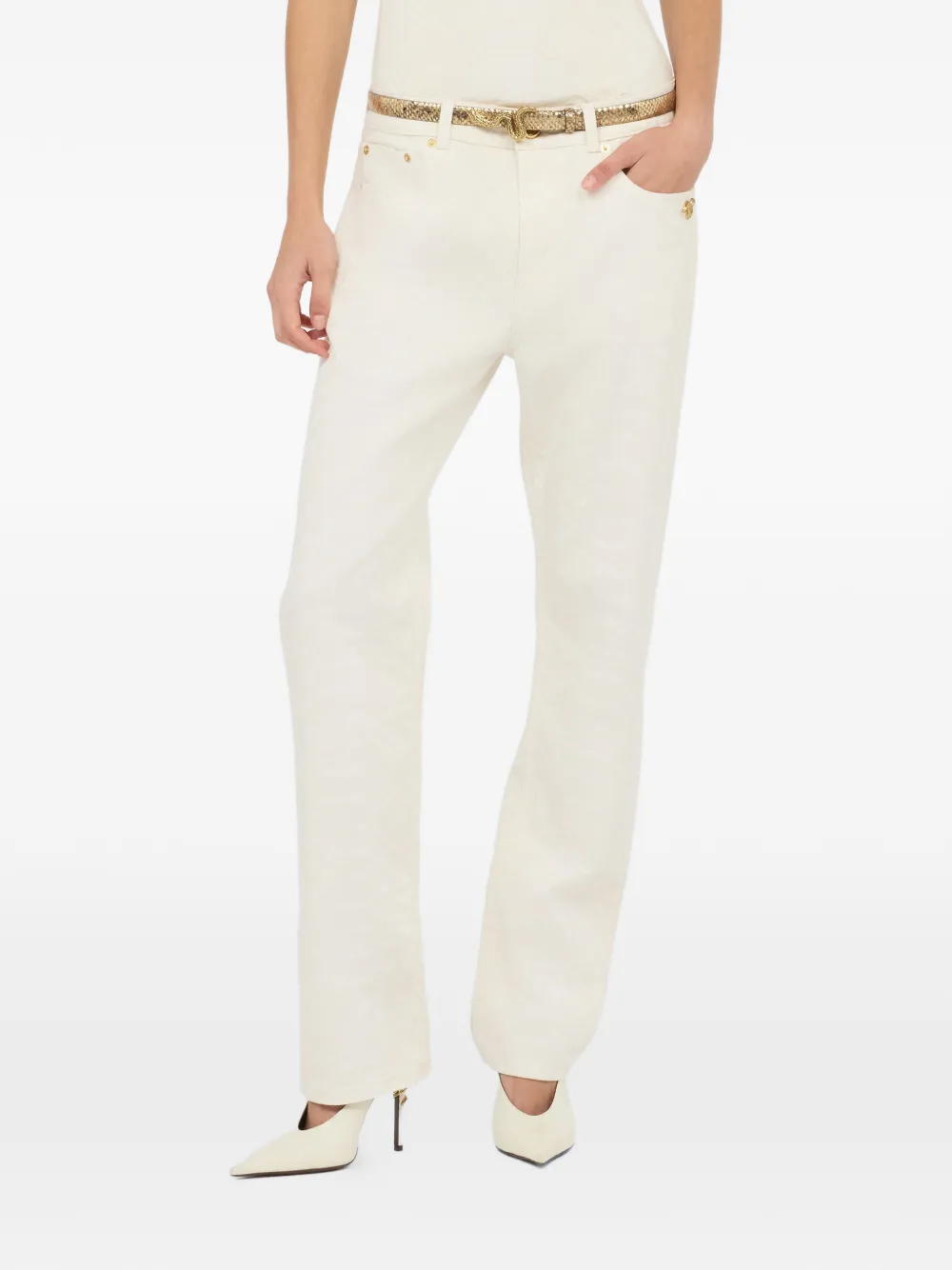 Roberto Cavalli Jeans met print Beige