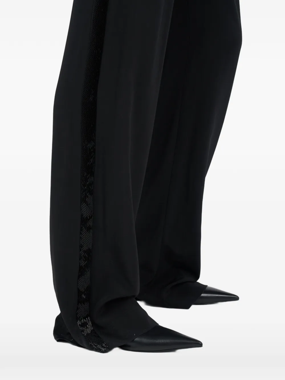beaded-detail trousers
