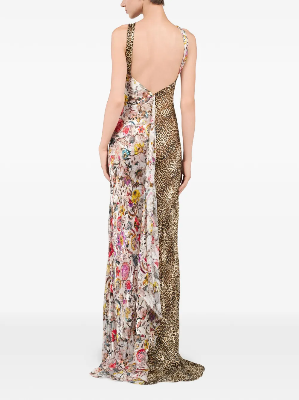 Roberto Cavalli Maxi-jurk met dierenprint Bruin