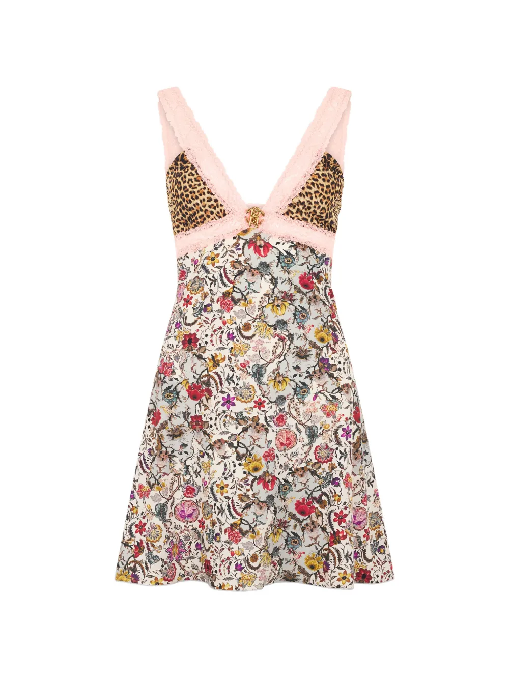 Roberto Cavalli animal print lace dress