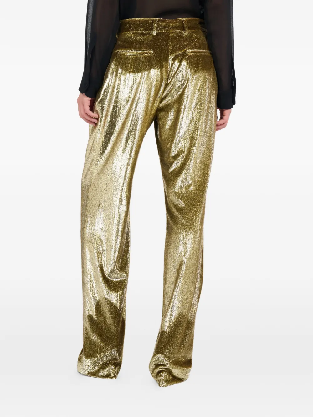Roberto Cavalli Broek met metallic-effect Goud