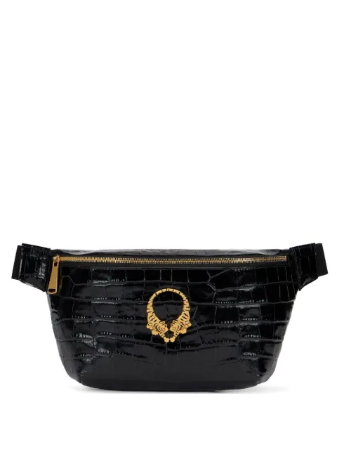 Roberto Cavalli croc-effect tiger-plaque belt bag