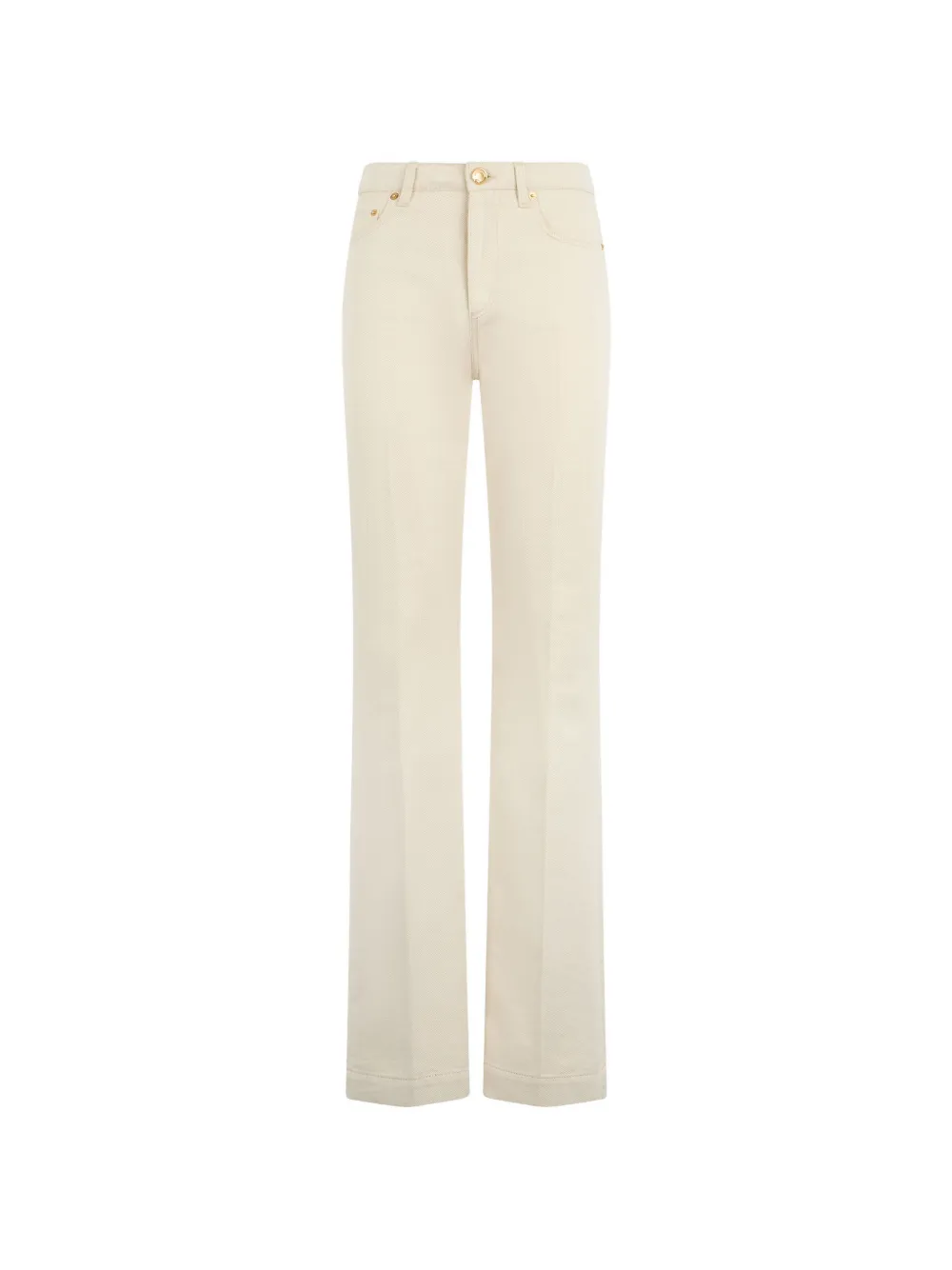 Roberto Cavalli logo-patch flared jeans - Toni neutri