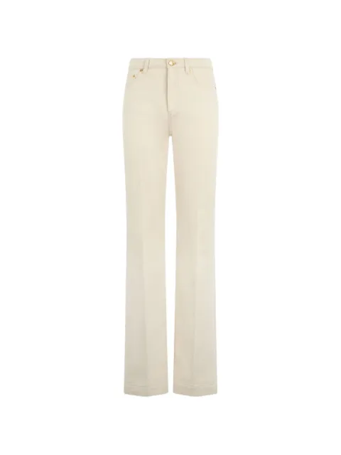 Roberto Cavalli logo-patch flared jeans