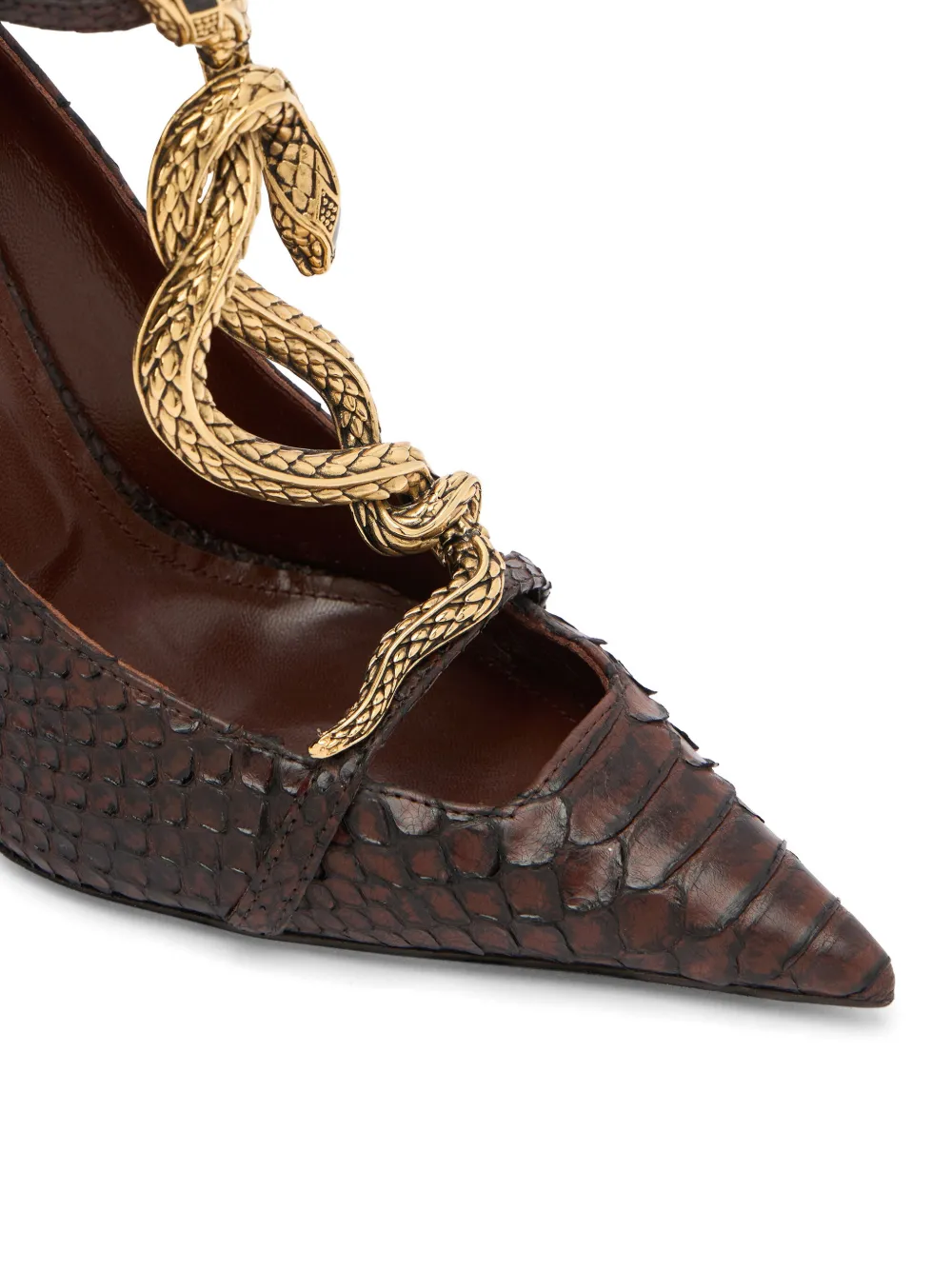 Roberto Cavalli snake-motif pumps Bruin