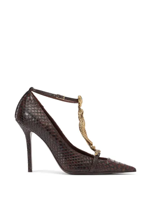 Roberto Cavalli snake-motif pumps