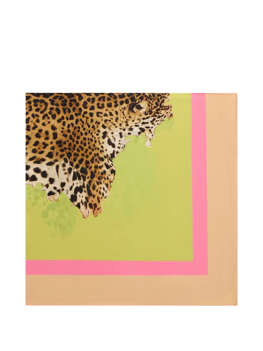Roberto Cavalli Foulard leopardato in seta - Toni neutri