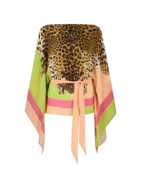 Roberto Cavalli animal-print tie-waist kaftan