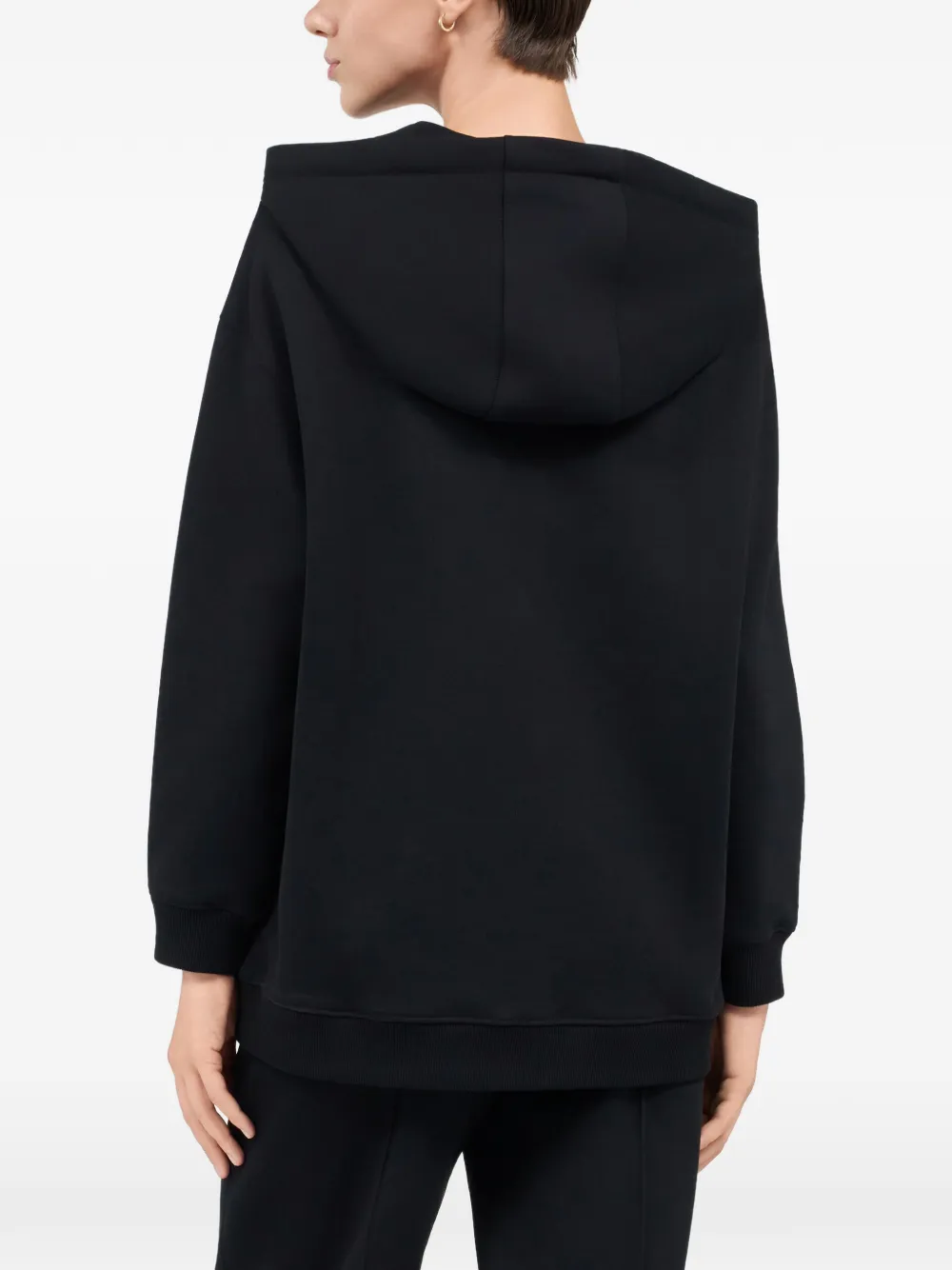 Roberto Cavalli Hoodie met geborduurde tijger en trekkoord Zwart