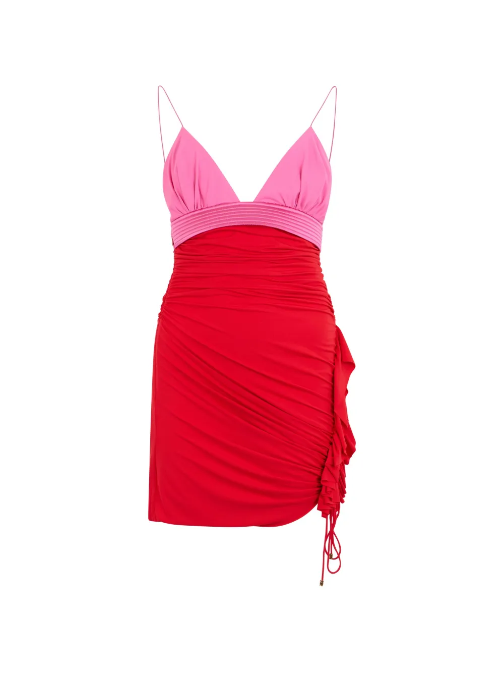 Roberto Cavalli Abito con ruches - Rosso