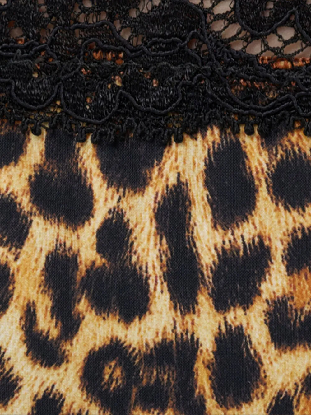  Roberto Cavalli Leopard Print Lace Swimwear - Neutrals 