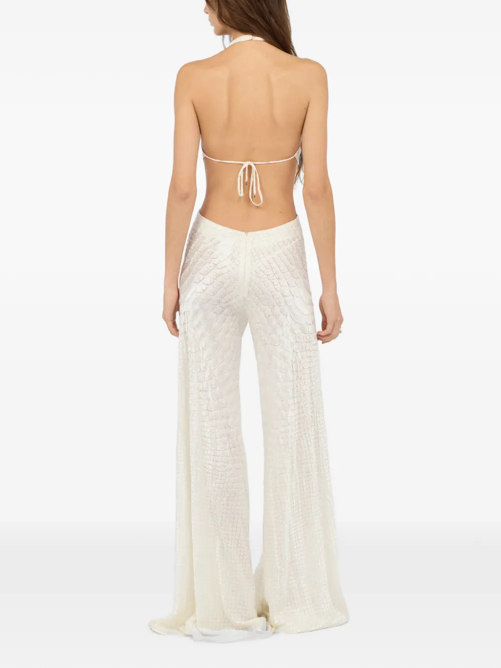 Roberto Cavalli Serpentine jumpsuit met uitgesneden details Wit