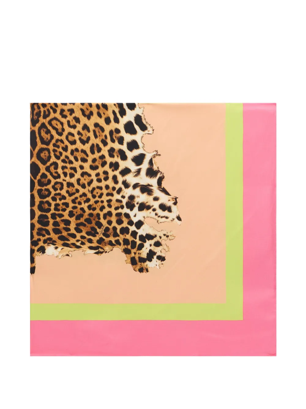 Roberto Cavalli Pop Print silk scarf - Arancione