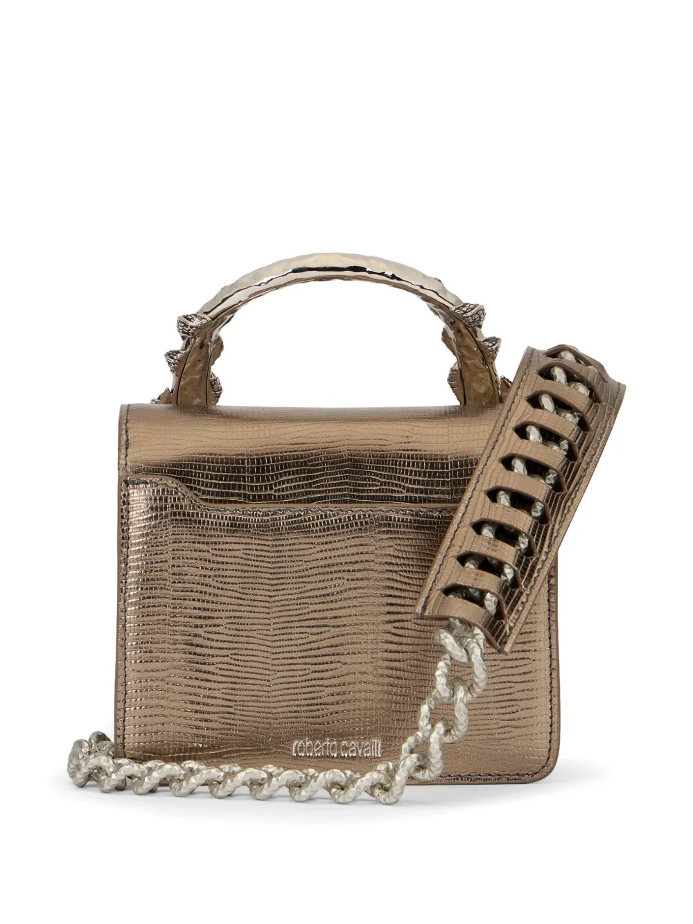 Roberto Cavalli Serpentine shopper Zilver