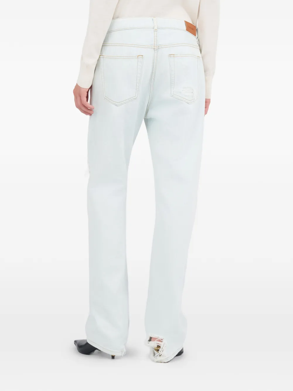 Roberto Cavalli Jeans met gerafeld detail Blauw
