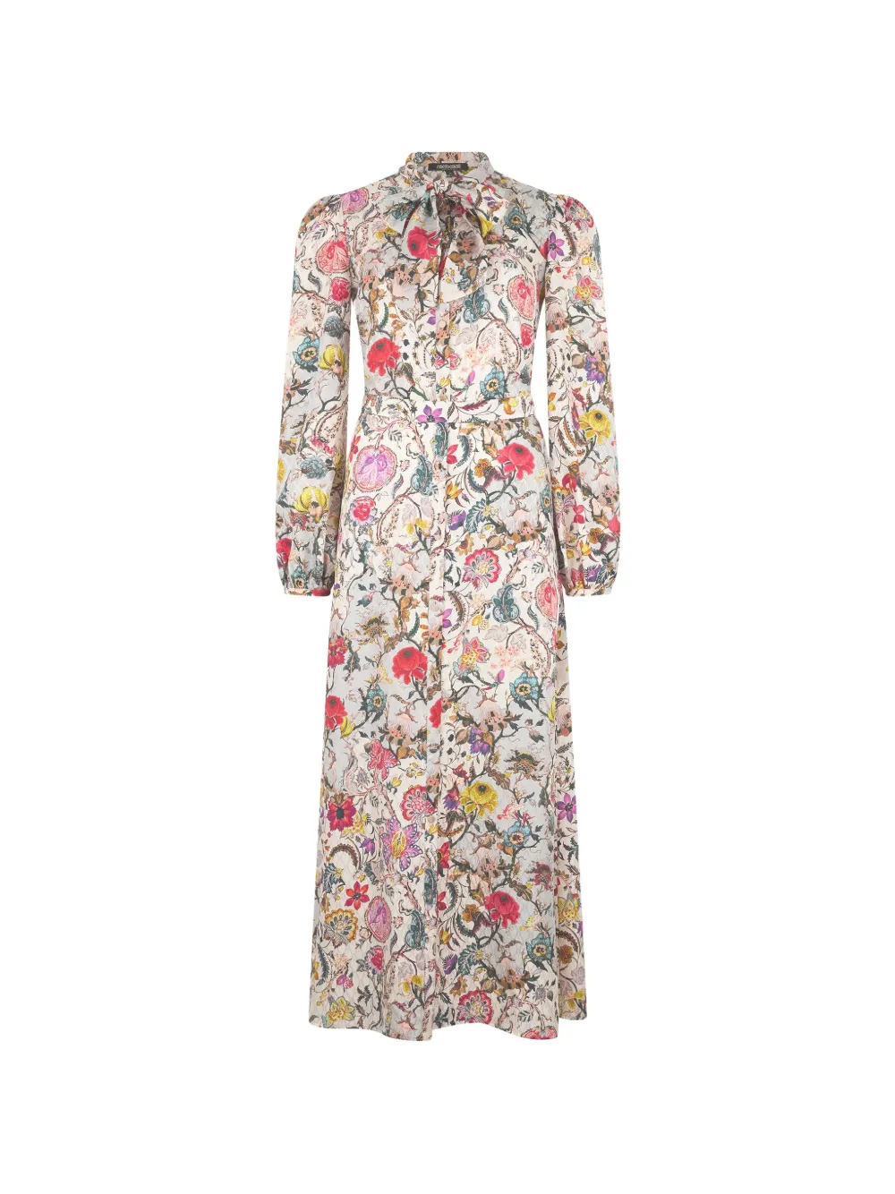 Roberto Cavalli floral-print midi dress - Toni neutri