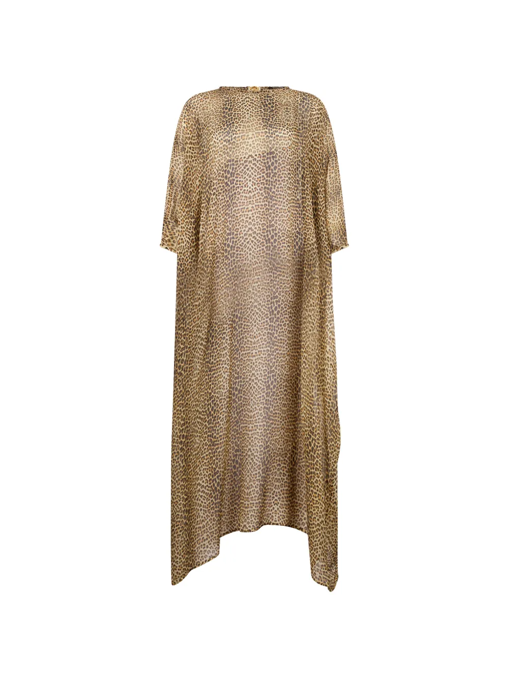 Roberto Cavalli leopard-print kaftan dress - Nude