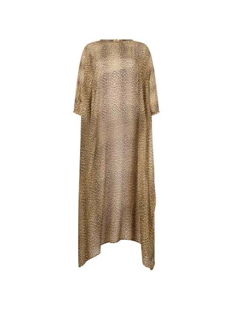 Roberto Cavalli leopard-print kaftan dress
