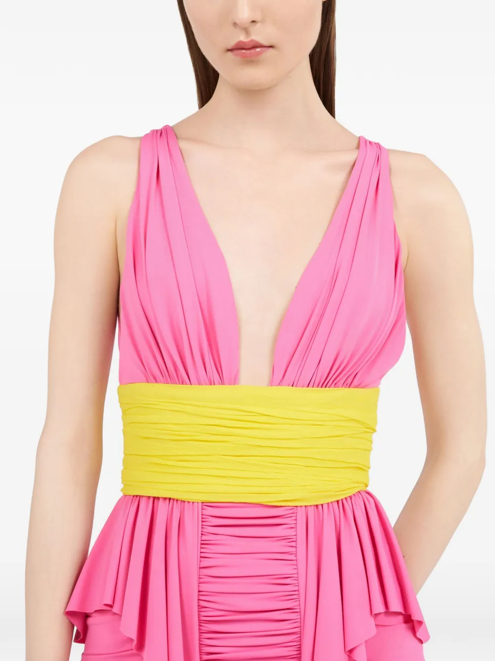 Roberto Cavalli Jurk met ruches Roze