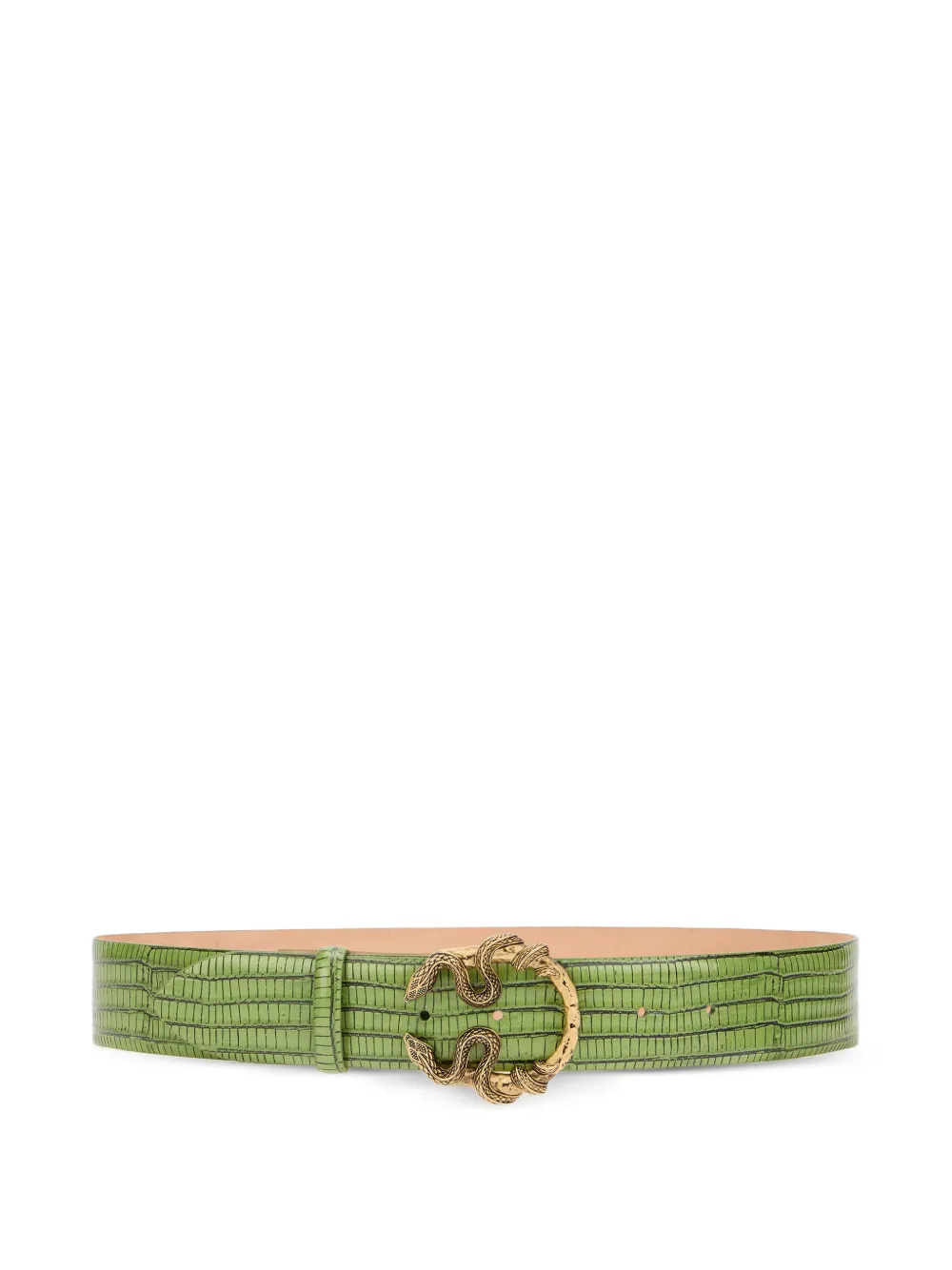 Roberto Cavalli snake-buckle belt - Verde
